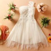 Short white dress bridesmaid dress 
